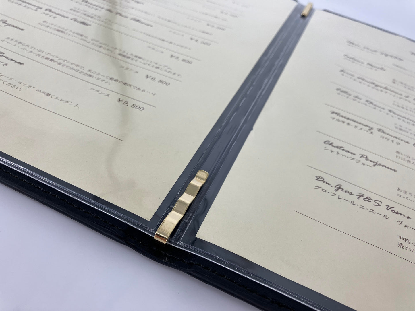 メニューブック用/両面クリアポケットA4